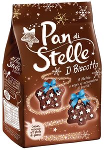 Keksi Pan di Stelle, kakavovi, temna čokolada, lešniki, 350 g